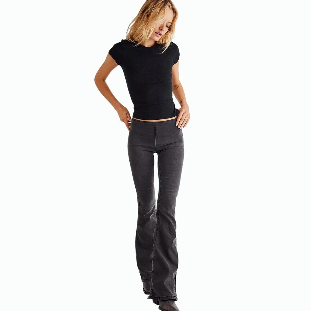 NWT We The Free Womens 26 Penny Pull-On Flare Legs Jeans Pants Festival Western